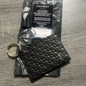 Yves Saint Laurent Beaute YSL Holiday Keyring Mirror Limited Edition GWP Black G